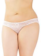 Cute lace panty with open crotch and back, plus size
